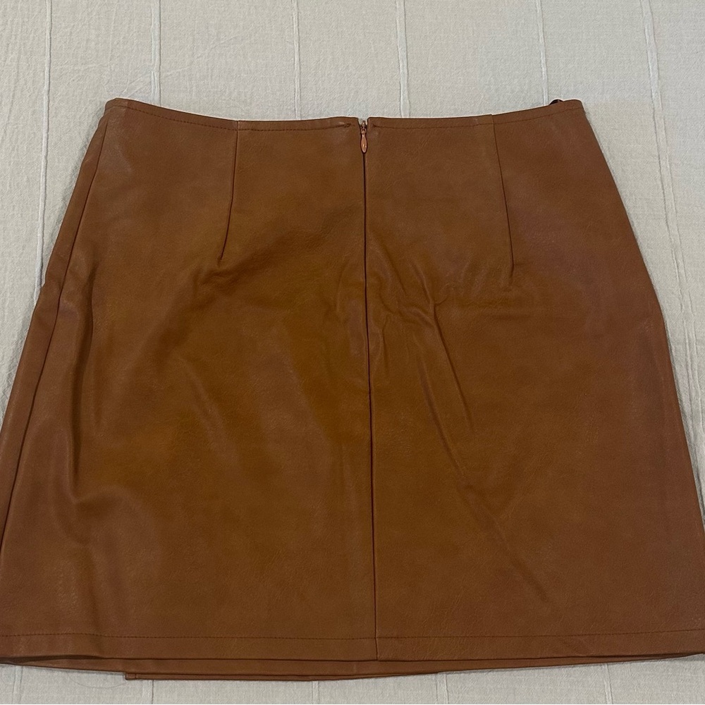 She + Sky Tan Mini Skirt